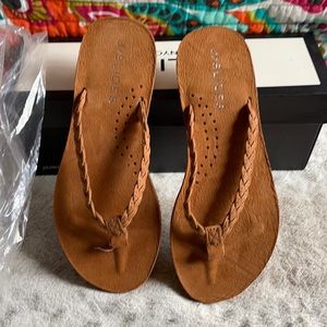 J/SLIDES SUEDE UPPER EITH BRAID FLIP FLOPS